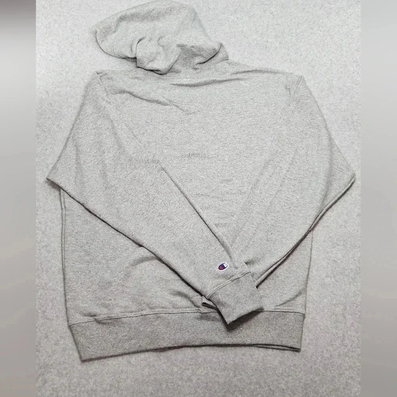 Champion‎ Powerblend Hoodie Oxford Gray Script Logo Standard Fit Men's Size M - Picture 5 of 5